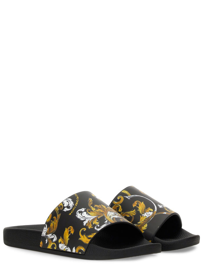 Versace Jeans Couture Sandals - Black | Wanan Luxury