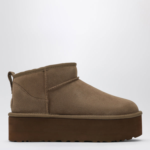 Classic Ultra Mini Platform Boots In Light Bronze