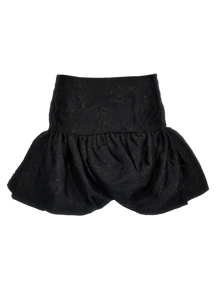 Jacquard Mini Skirts Black