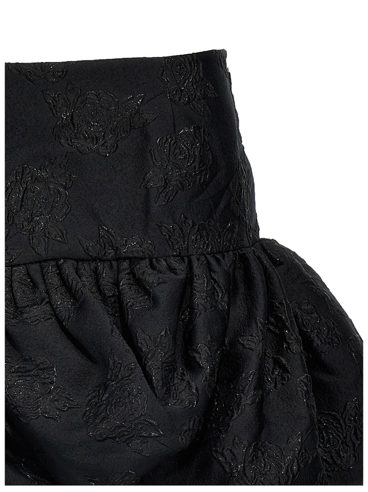 Jacquard Mini Skirts Black