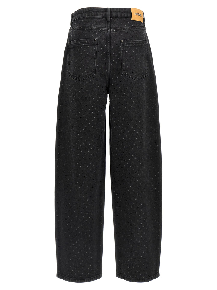 Rotate Birger Christensen Studded Jeans - Black | 6dc68d8235b235fca80e3f36adaeef8d0736cf1a