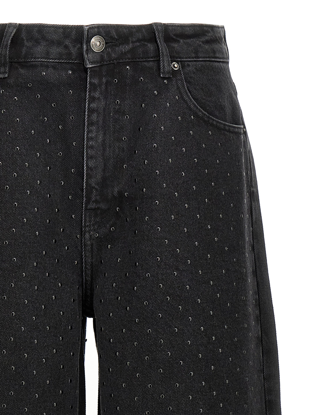 Rotate Birger Christensen Studded Jeans - Black | 7cb46d6d5a7b687aa2bca18badc1c4a0637a1f62