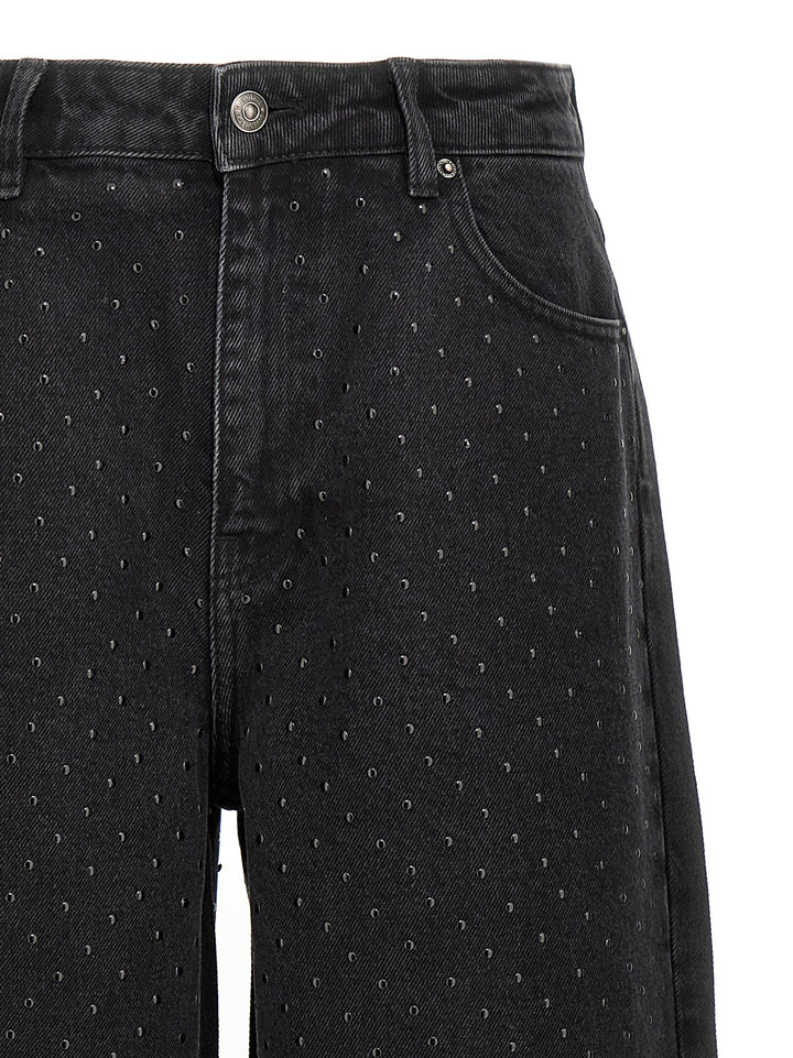 Rotate Birger Christensen Studded Jeans - Black | 7cb46d6d5a7b687aa2bca18badc1c4a0637a1f62