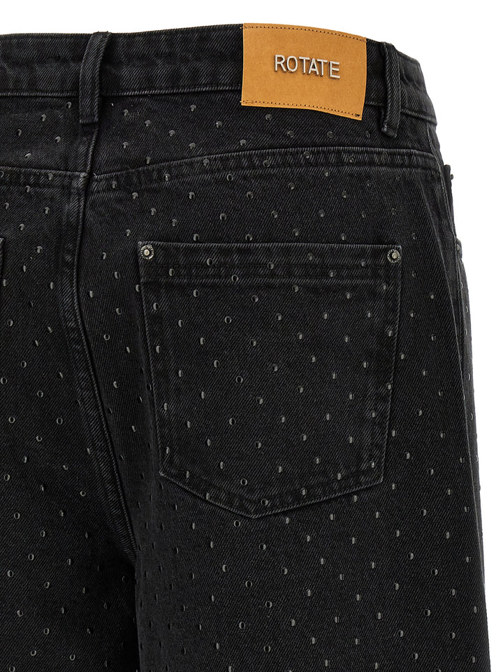 Rotate Birger Christensen Studded Jeans - Black | 48d89c899698ffbc33f37c7d7008b006b2501f27