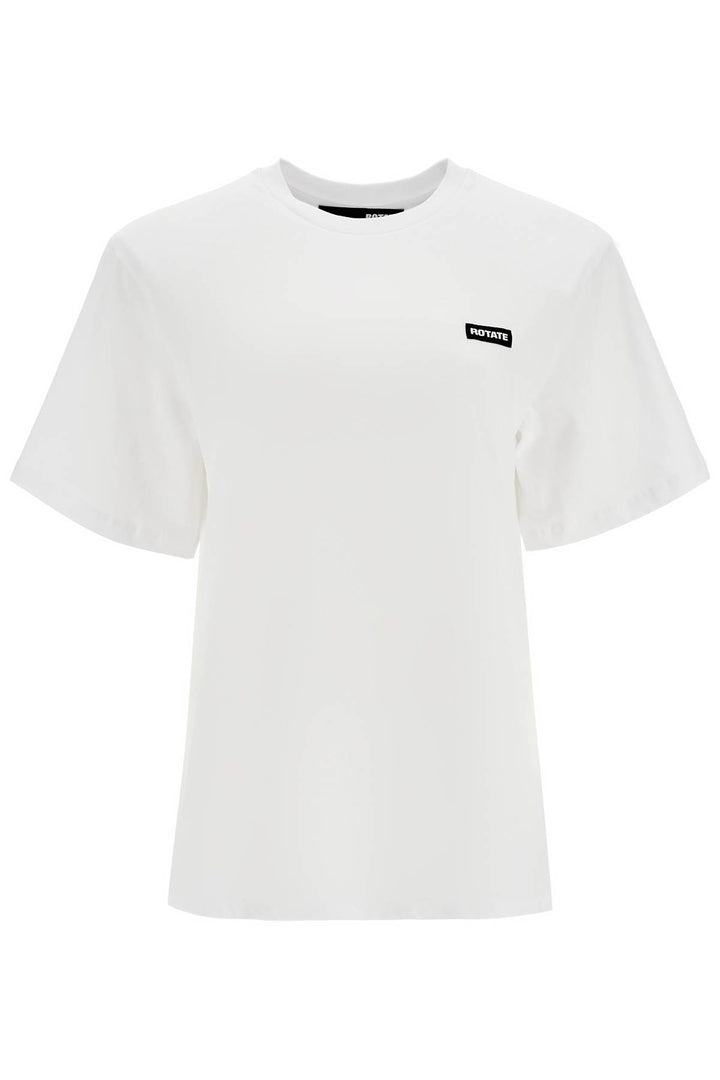 White Organic Cotton T Shirt With Wide Neck