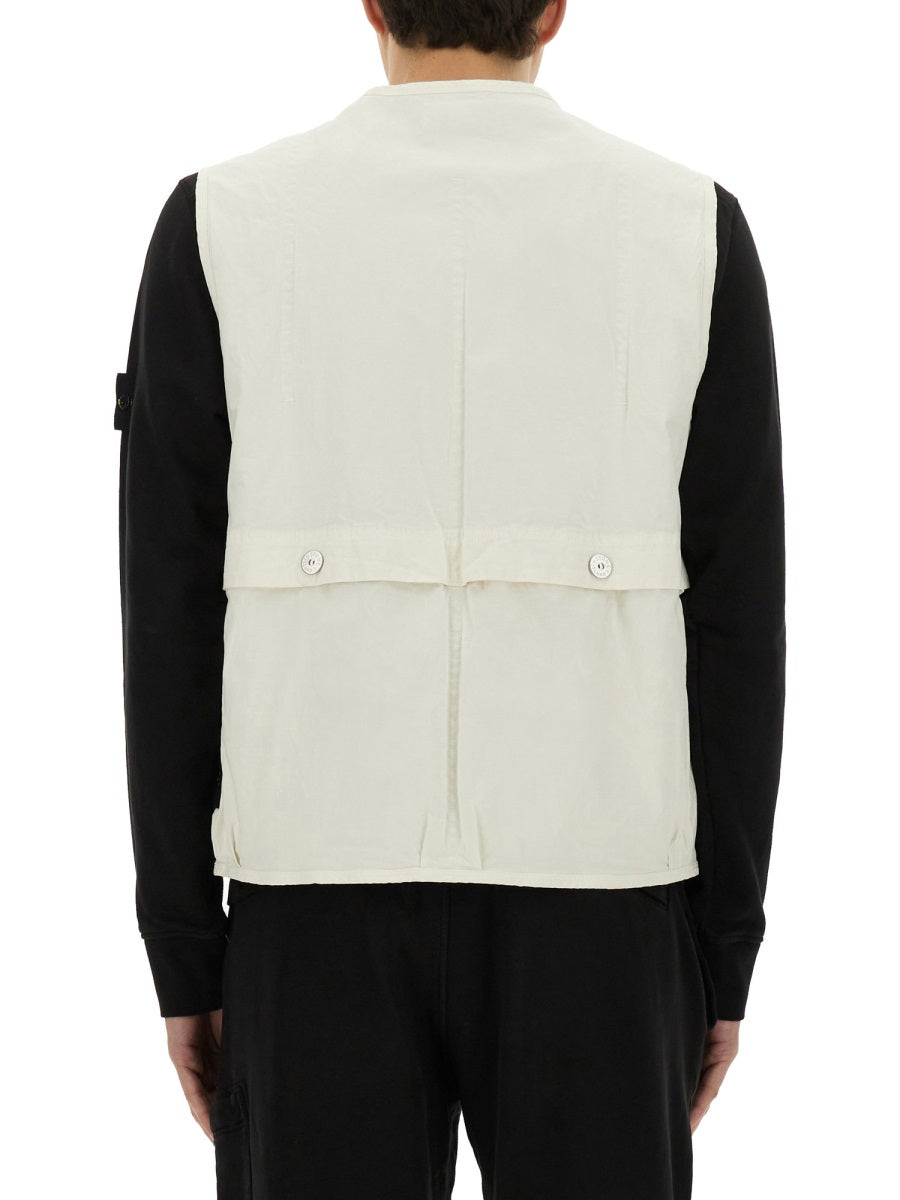 Stone Island Gilet - White | Wanan Luxury