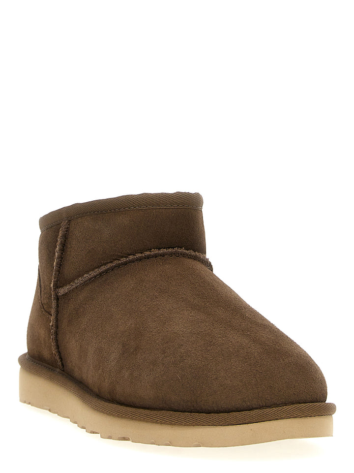 Classic Ultra Mini Boots, Ankle Boots Brown