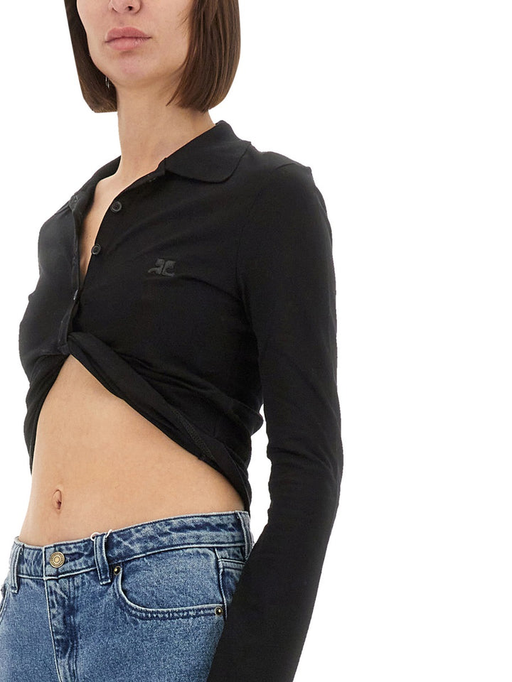 Courrèges Polo - Black | Wanan Luxury