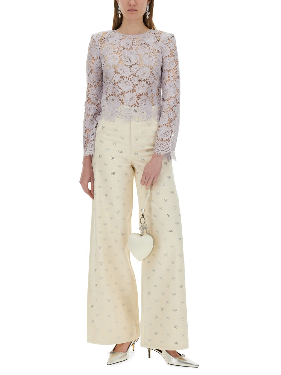 Self-Portrait Denim - Beige | Wanan Luxury