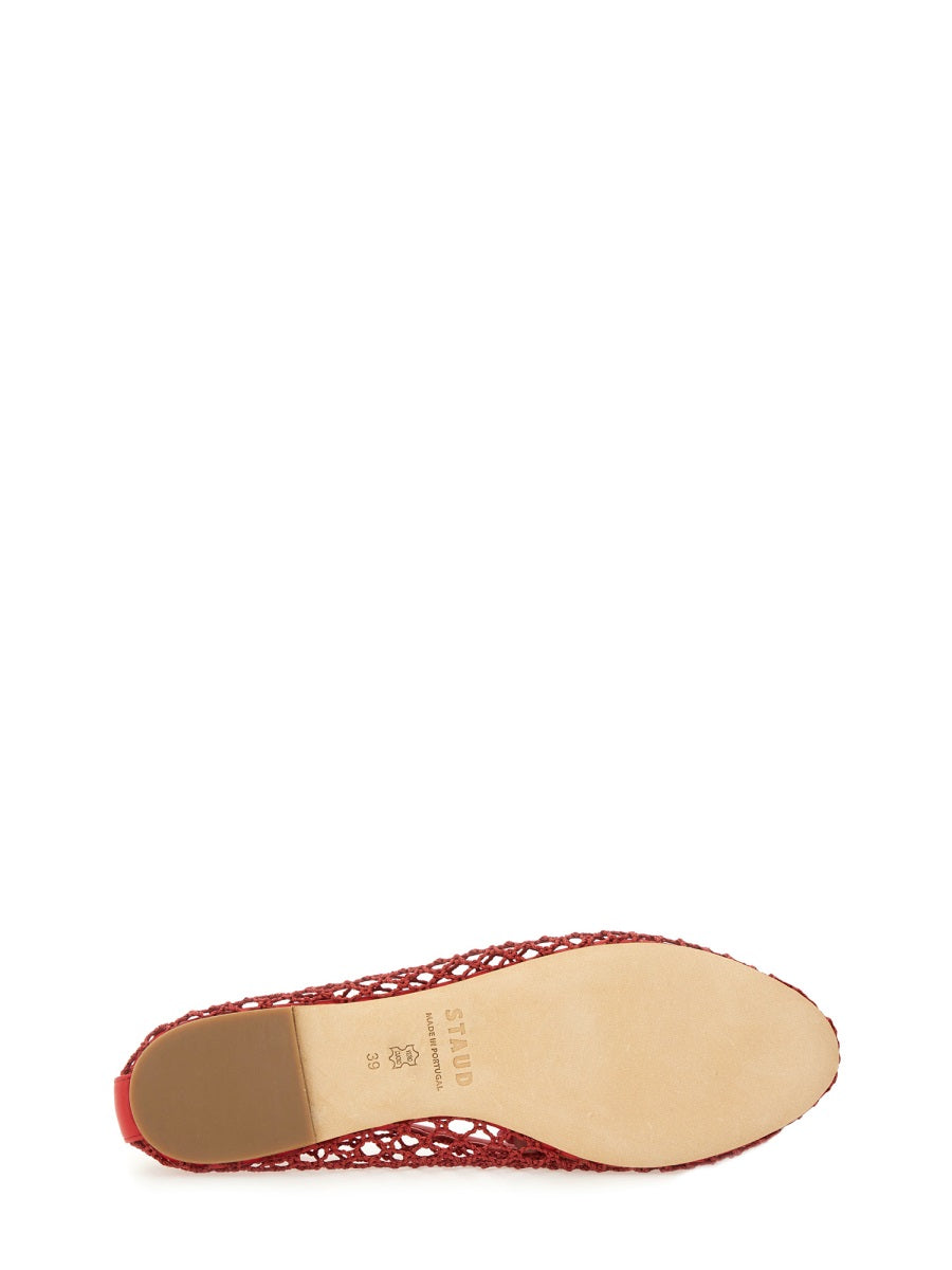 Staud Flat Shoes - Red | Wanan Luxury