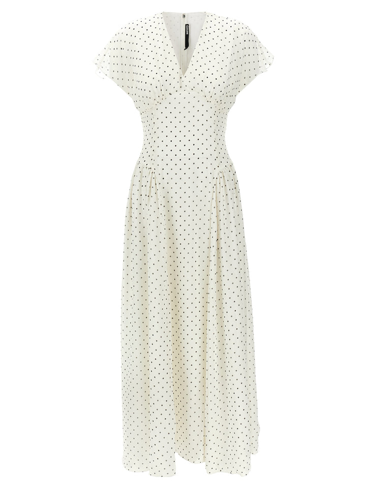 Polka Dot Maxi Dress Dresses White