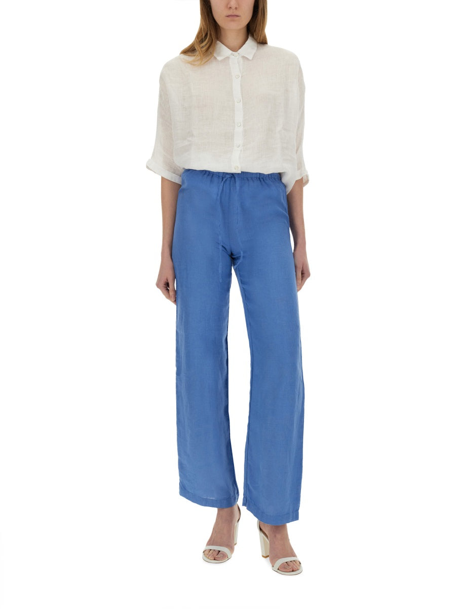 120% Lino Pants - Blue | Wanan Luxury