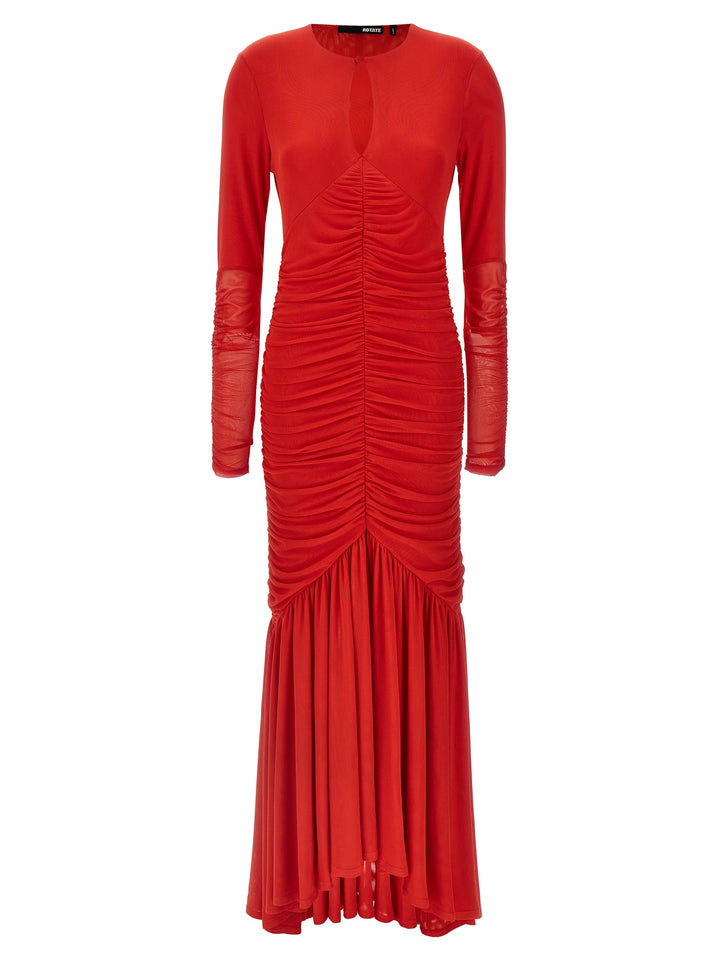 Long Mesh Dress Dresses Red