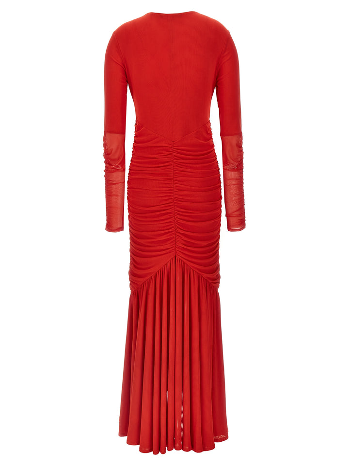 Long Mesh Dress Dresses Red