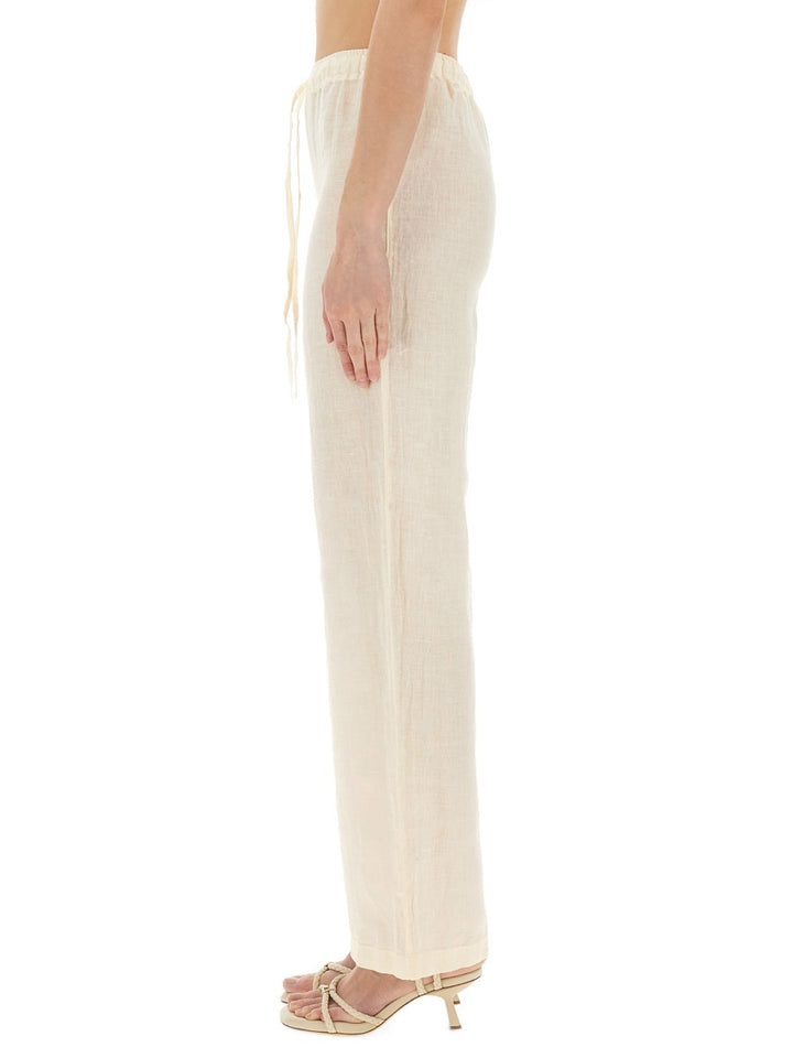 120% Lino Pants - White | Wanan Luxury