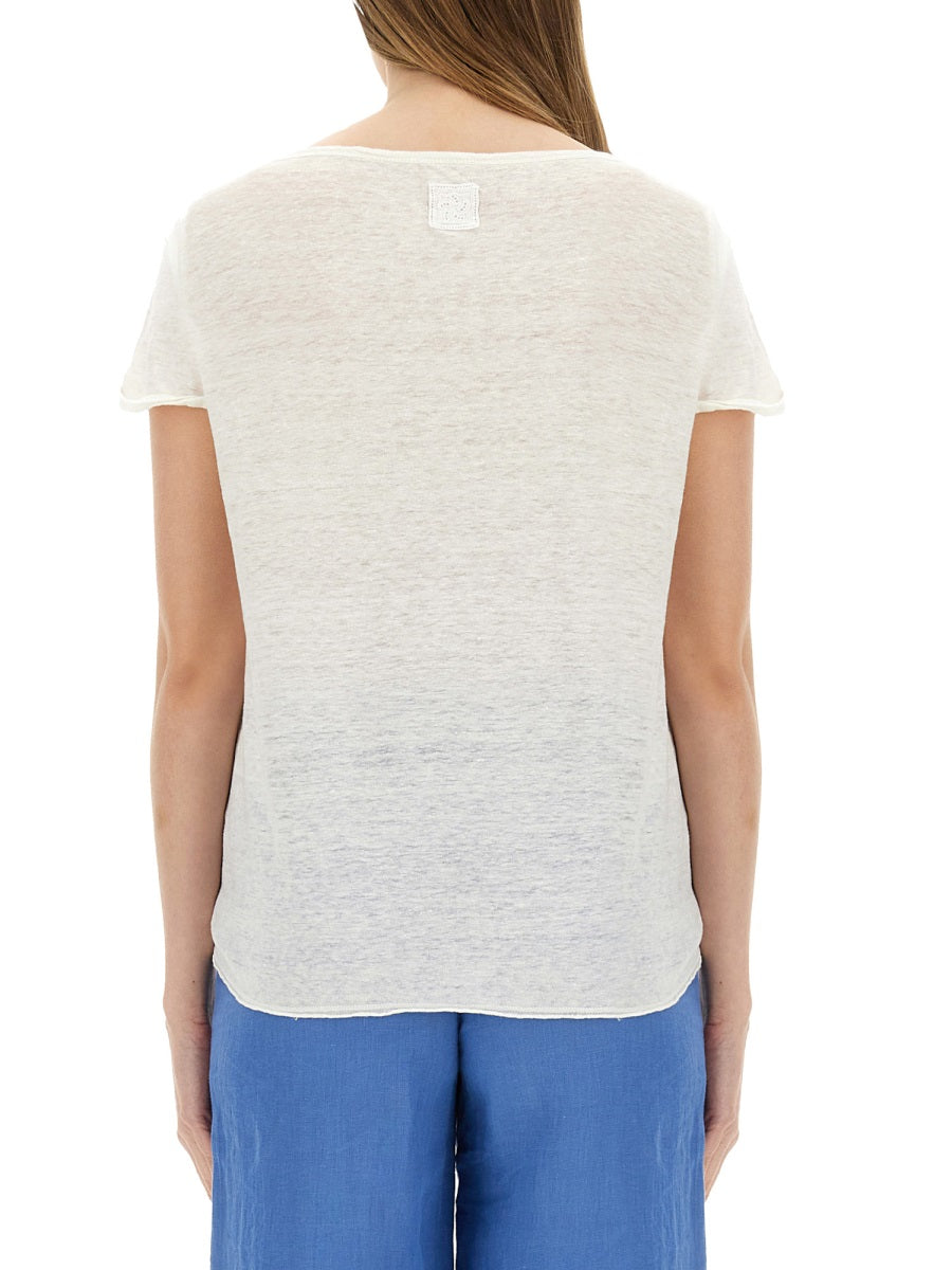 120% Lino T shirts - White | Wanan Luxury