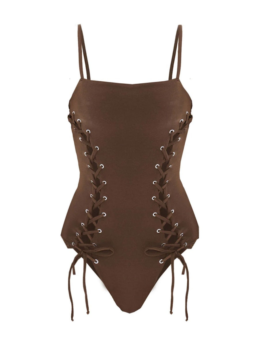 Selia Richwood Swimwears - Brown | Wanan Luxury
