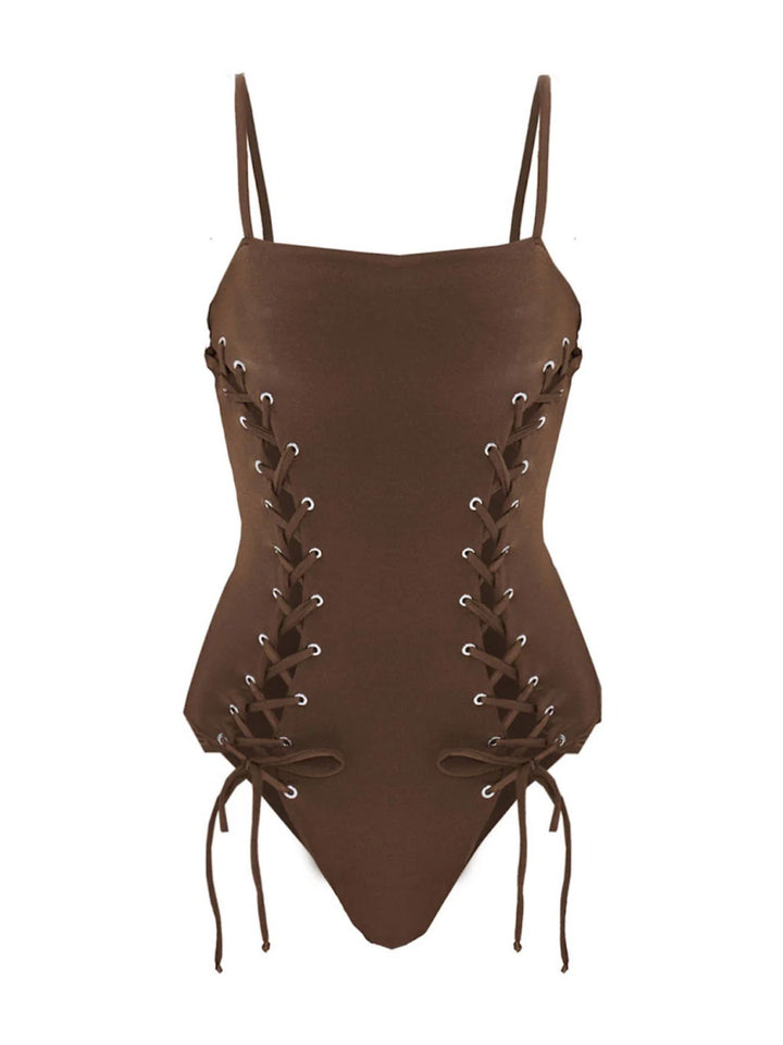 Selia Richwood Swimwears - Brown | Wanan Luxury