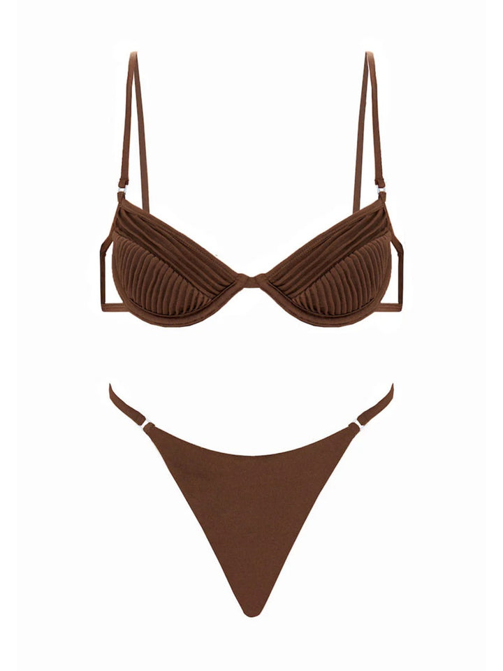 Selia Richwood Swimwears - Brown | Wanan Luxury