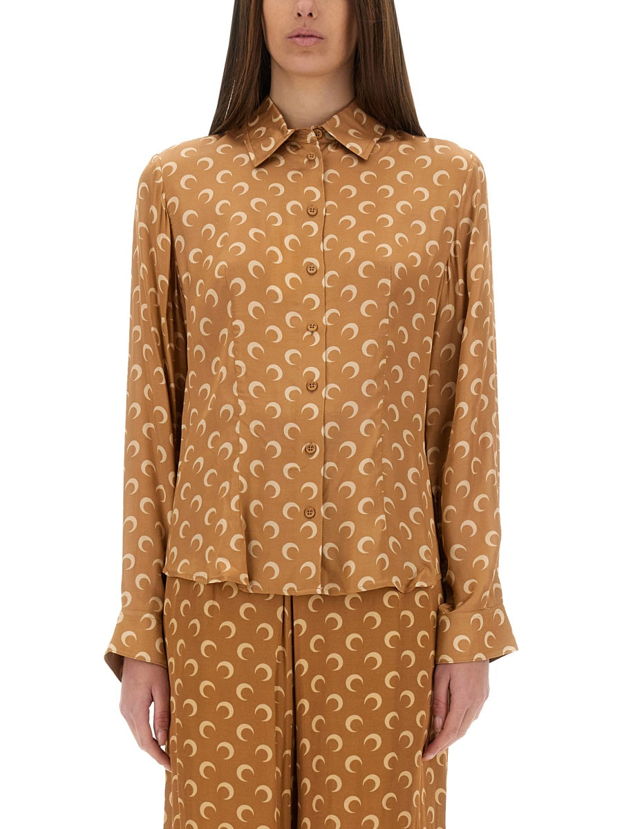 Marine Serre Shirts - Beige | Wanan Luxury