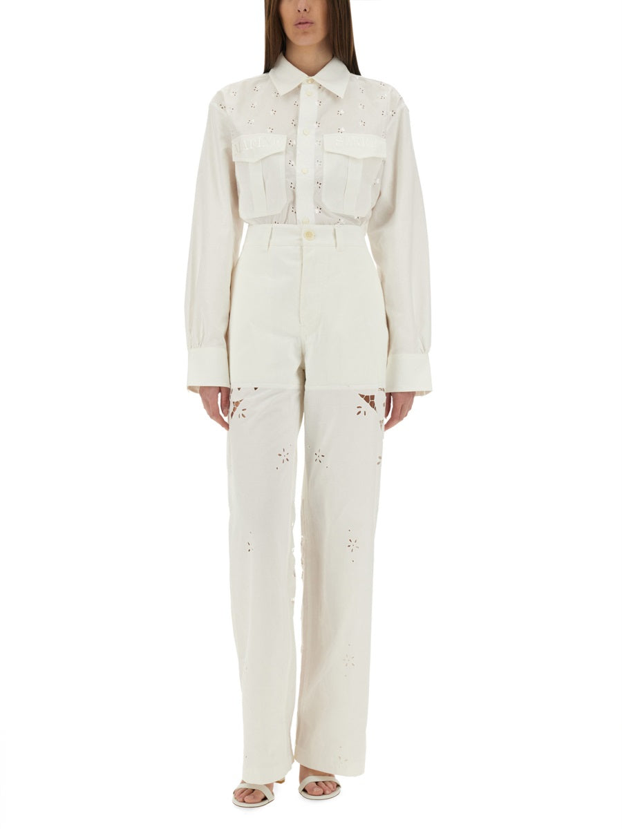 Marine Serre Pants - White | Wanan Luxury