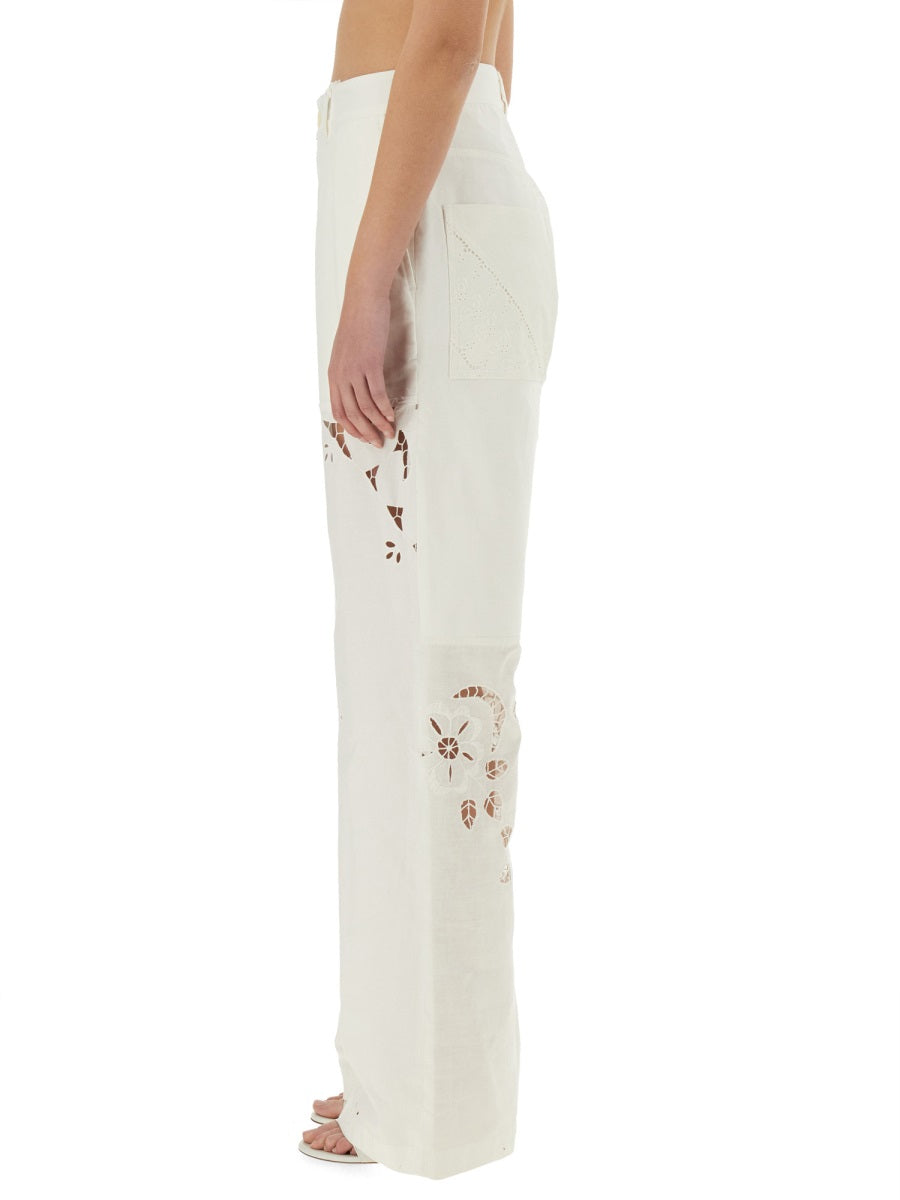 Marine Serre Pants - White | Wanan Luxury