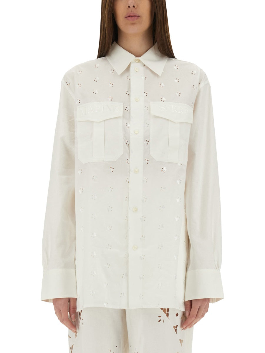 Marine Serre Shirts - White | Wanan Luxury