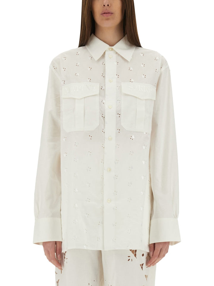 Marine Serre Shirts - White | Wanan Luxury