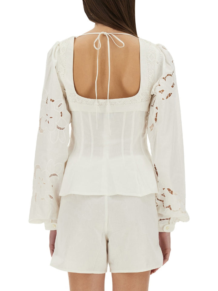 Marine Serre Tops - White | Wanan Luxury