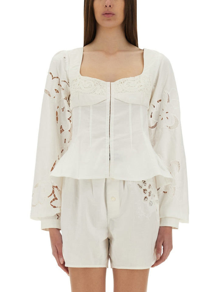 Marine Serre Tops - White | Wanan Luxury