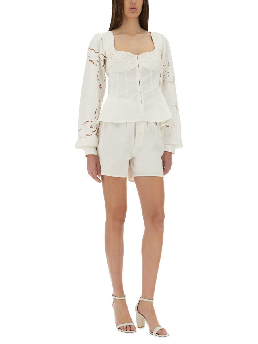 Marine Serre Tops - White | Wanan Luxury