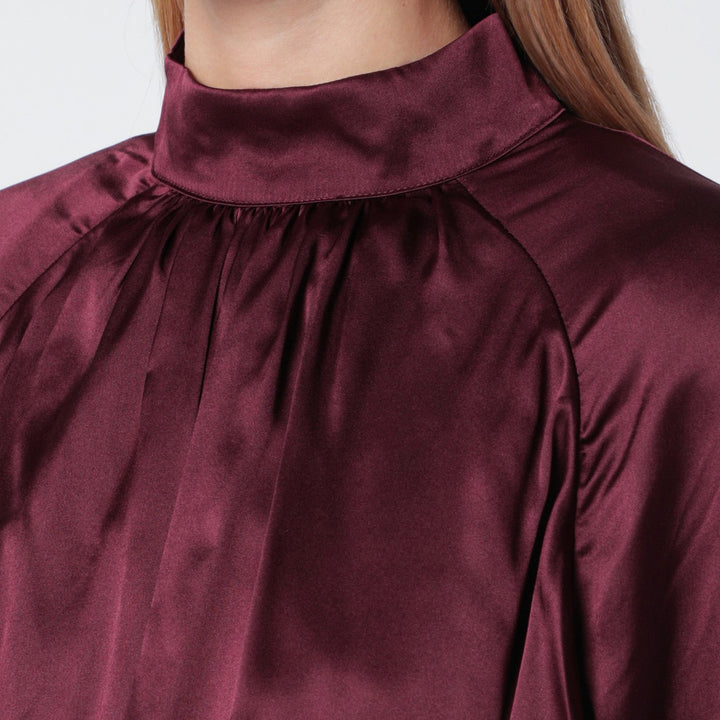 Rotate Birger Christensen Shirts & Tops - Burgundy | 0520a2980ef43d69db0b1e38b092279c3e4e56c6