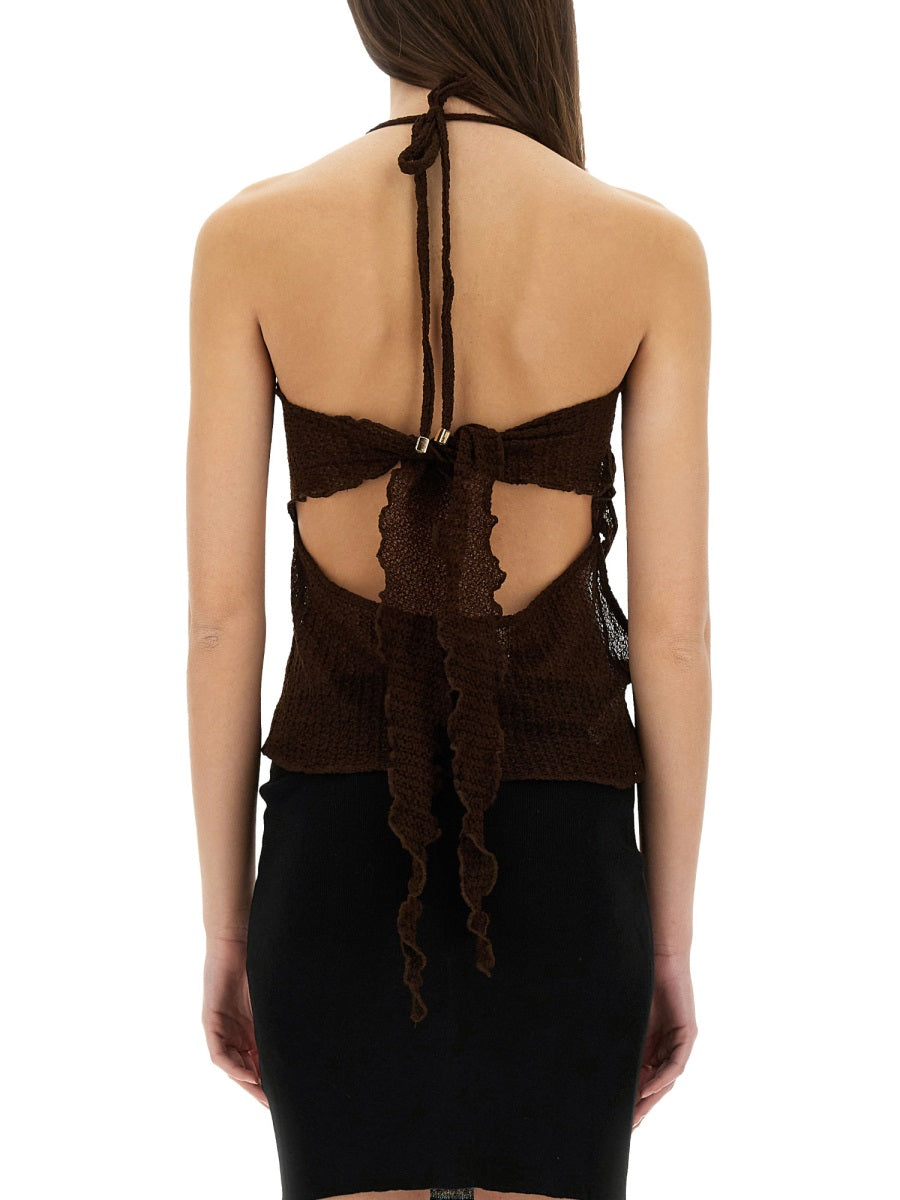 Selia Richwood Tops - Brown | Wanan Luxury