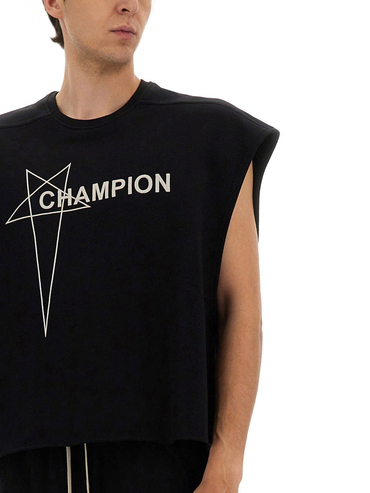 Rick Owens x Champion T shirts - Black | Wanan Luxury