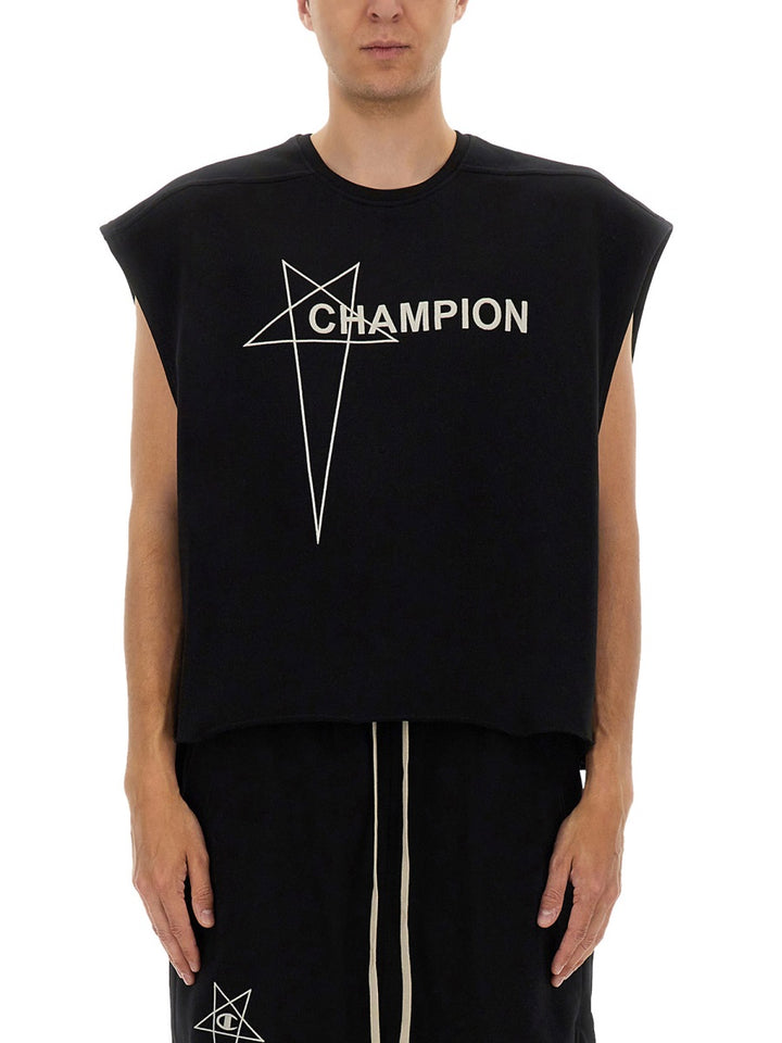 Rick Owens x Champion T shirts - Black | Wanan Luxury