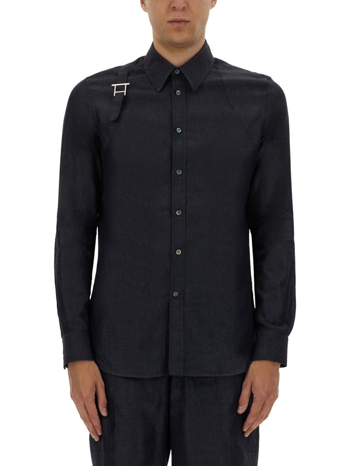 Alexander McQueen Shirts - Blue | Wanan Luxury