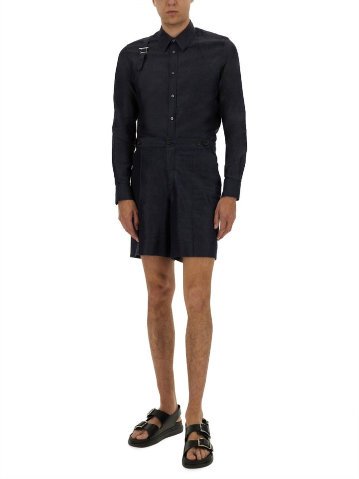 Alexander McQueen Shirts - Blue | Wanan Luxury