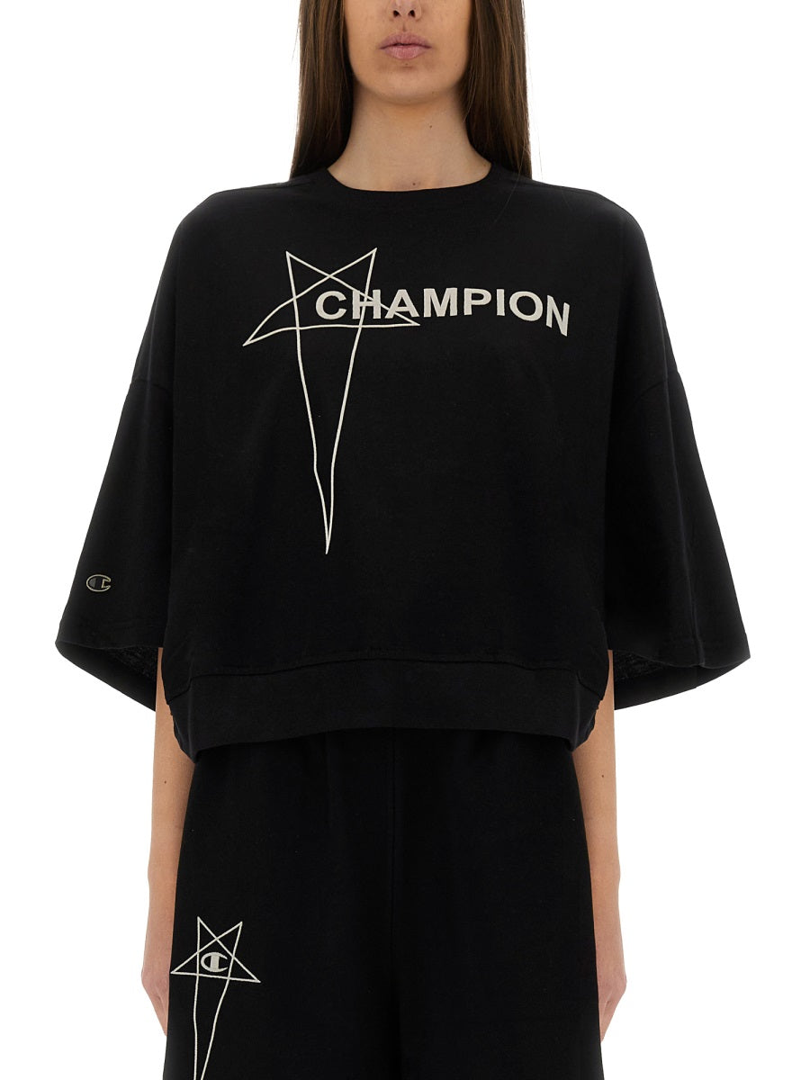 Rick Owens x Champion T shirts - Black | Wanan Luxury