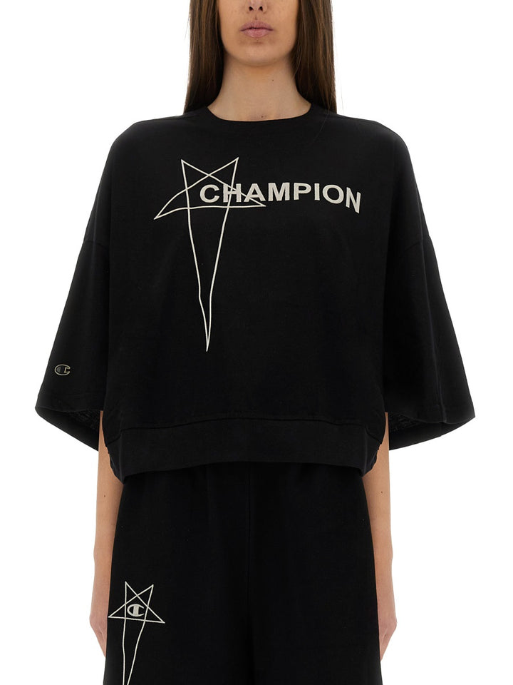 Rick Owens x Champion T shirts - Black | Wanan Luxury