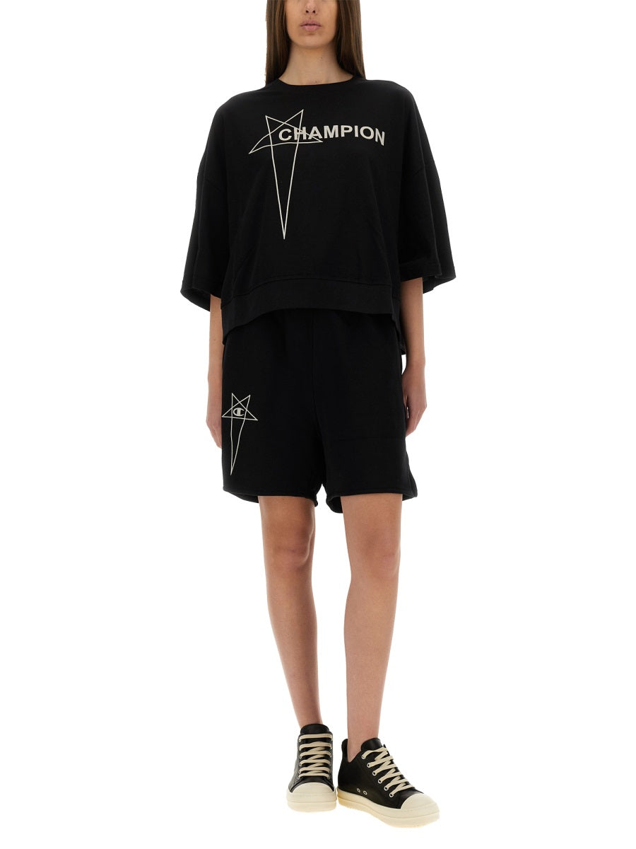 Rick Owens x Champion T shirts - Black | Wanan Luxury