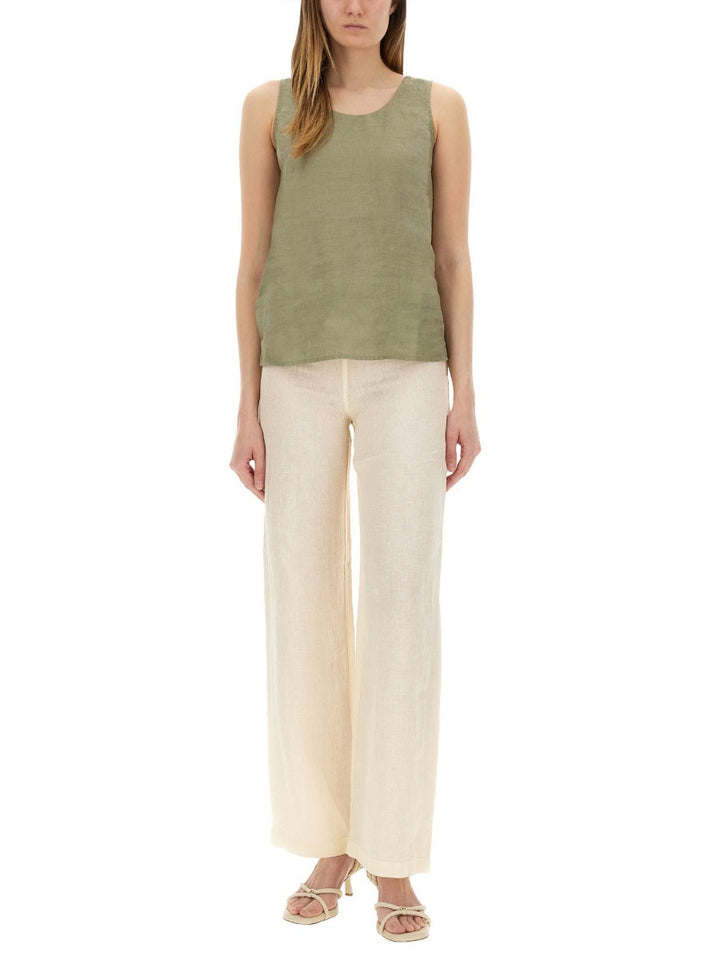 120% Lino Pants - White | Wanan Luxury