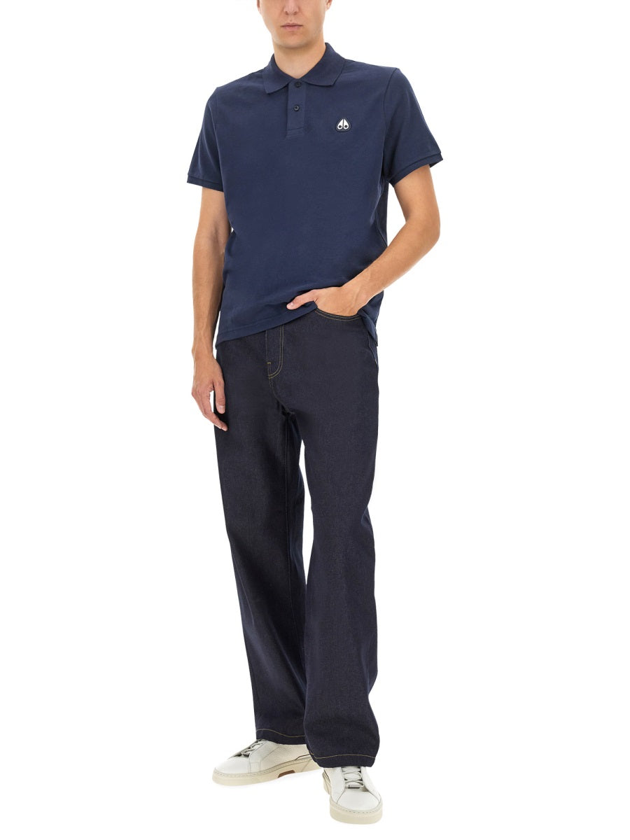 Moose Knuckles Polo - Blue | Wanan Luxury