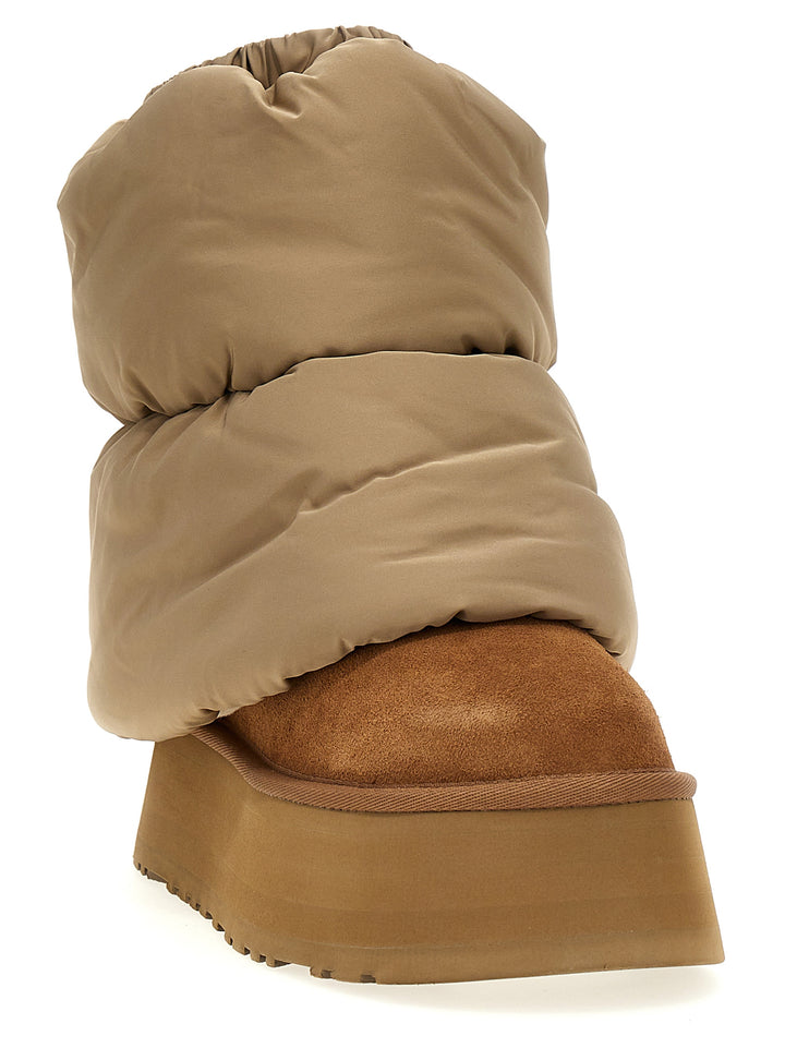 Mini Dipper Puffer Boots, Ankle Boots Beige