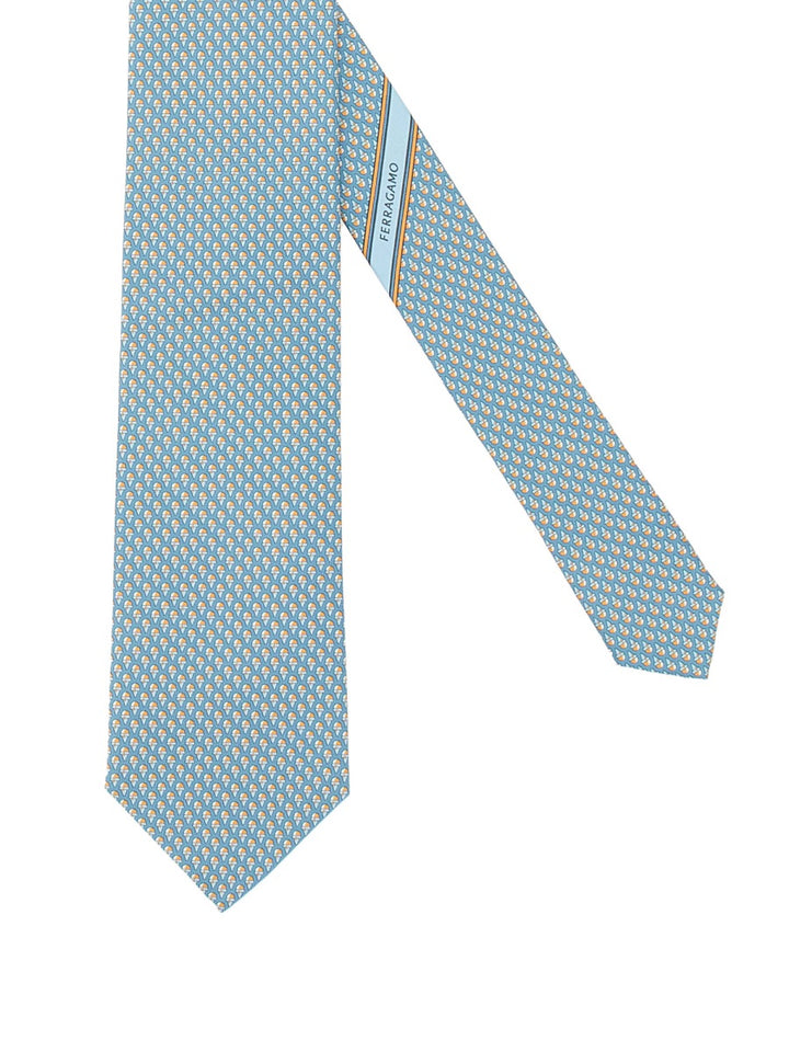 Ferragamo Ties & Papillon - White, Light Blue | Wanan Luxury