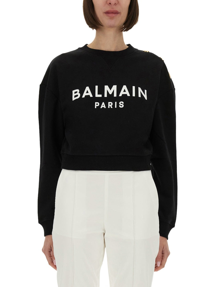 Balmain Sweatshirts - Black | Wanan Luxury