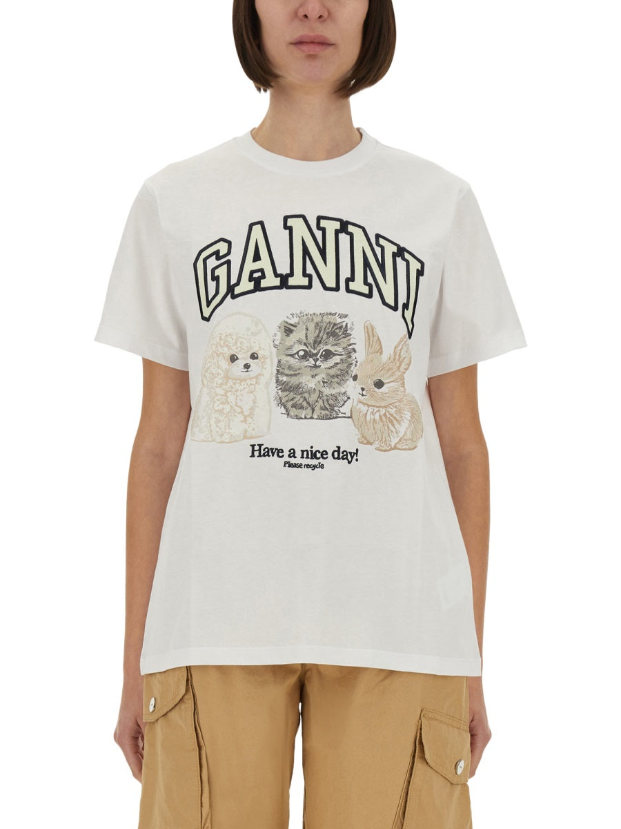 Ganni T shirts - White | Wanan Luxury