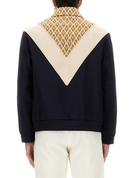 Wool Bomber Jacket With Print Toute La V