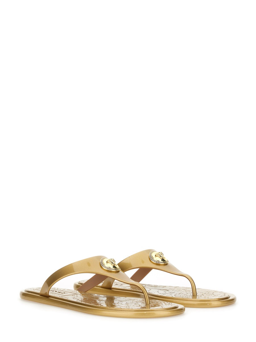 Versace Sandals - Gold | Wanan Luxury