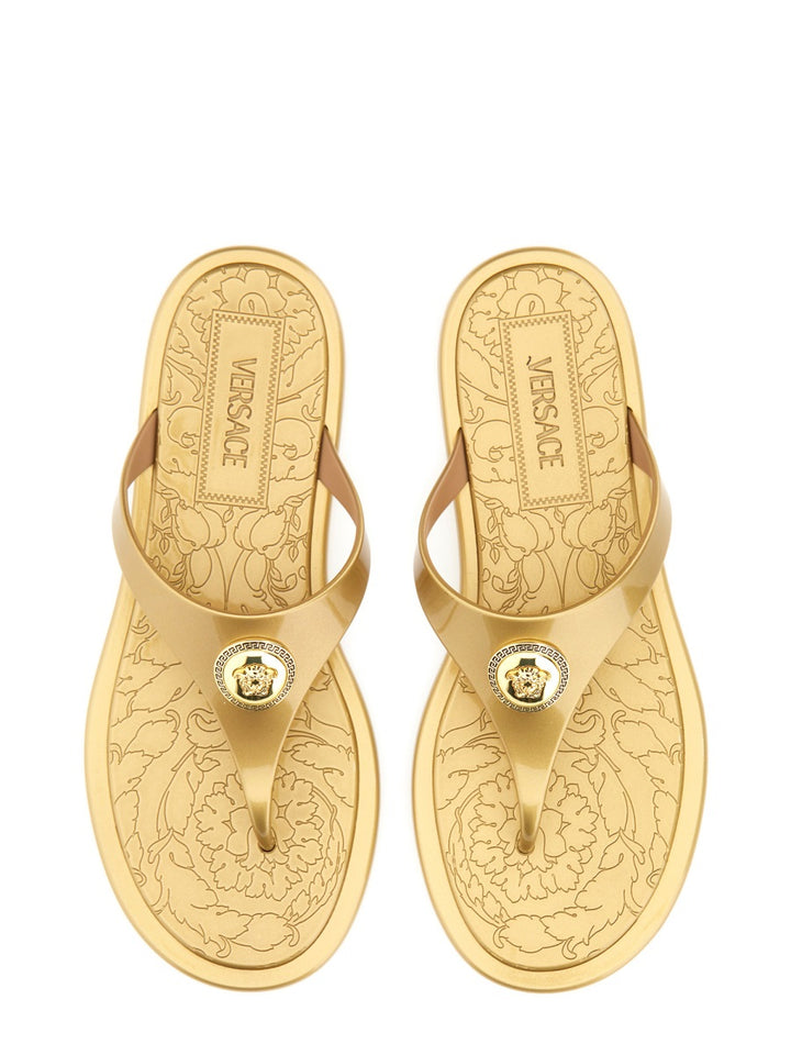 Versace Sandals - Gold | Wanan Luxury