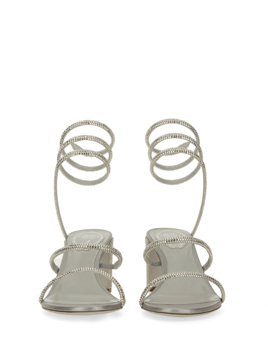 René Caovilla Sandals - Silver | Wanan Luxury